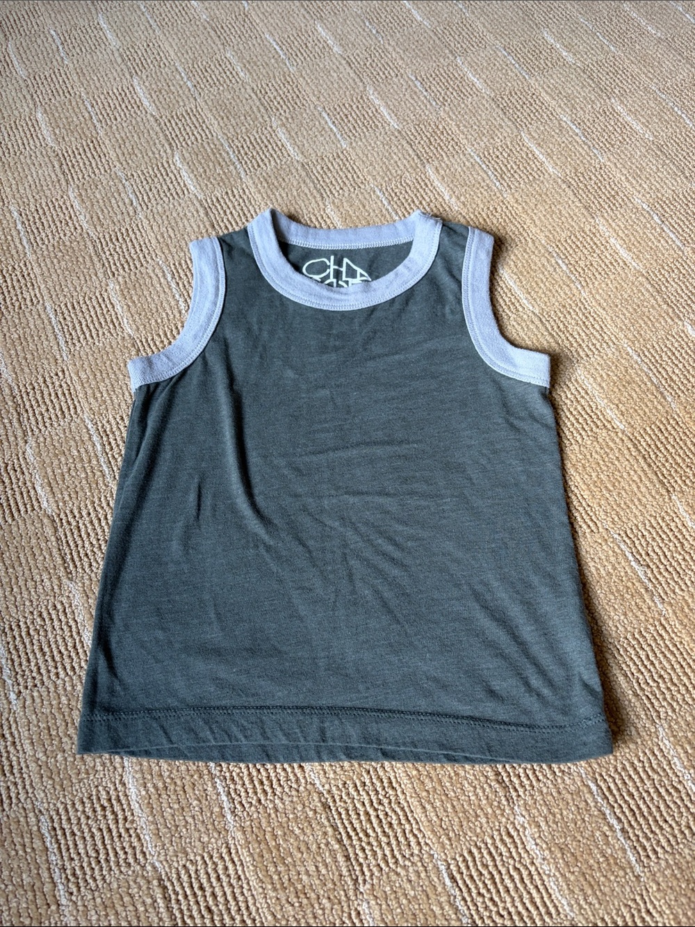 Chaser Kids olive green Tank with Light Gray Trim